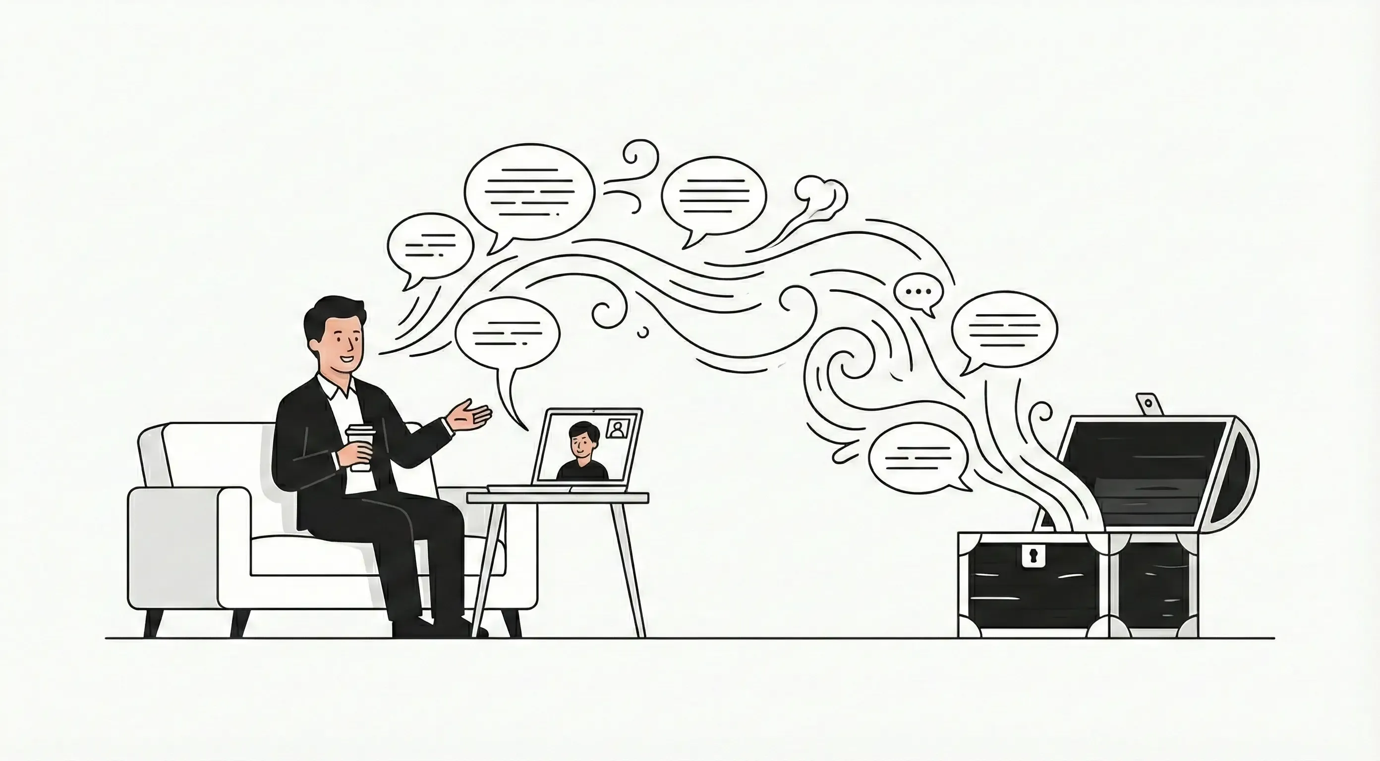 定期インタビューで言語資産が蓄積される